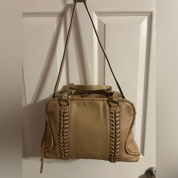Aimee kestenberg leather medium satchel camel/mustard, yellow gold hardware. - Picture 3 of 13